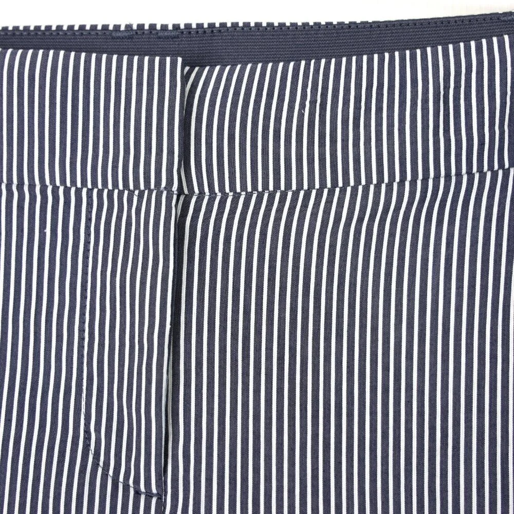 Lane Bryant The Allie Blue Grey White Striped Capri Pants Size 14‎ Stretch